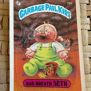 'Bad Breath Seth' Trading Card Garbage Pail Kids 1985
